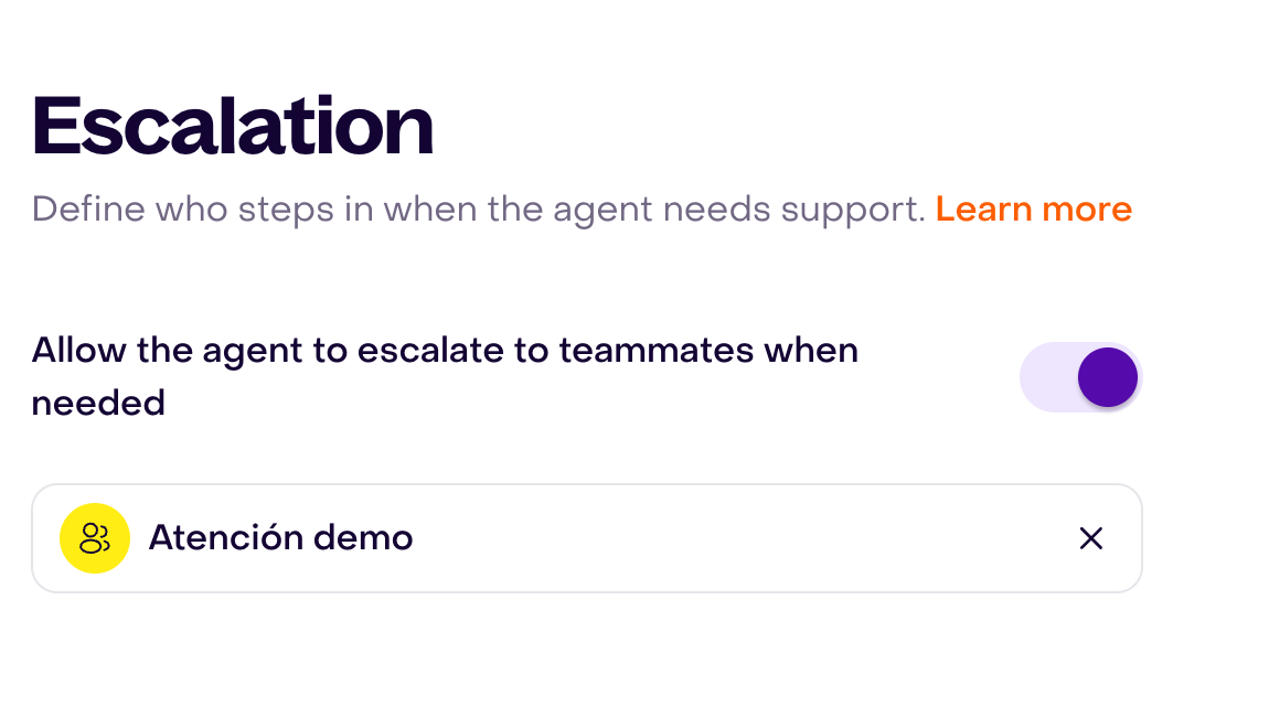 Fictitious destination team without assignment
