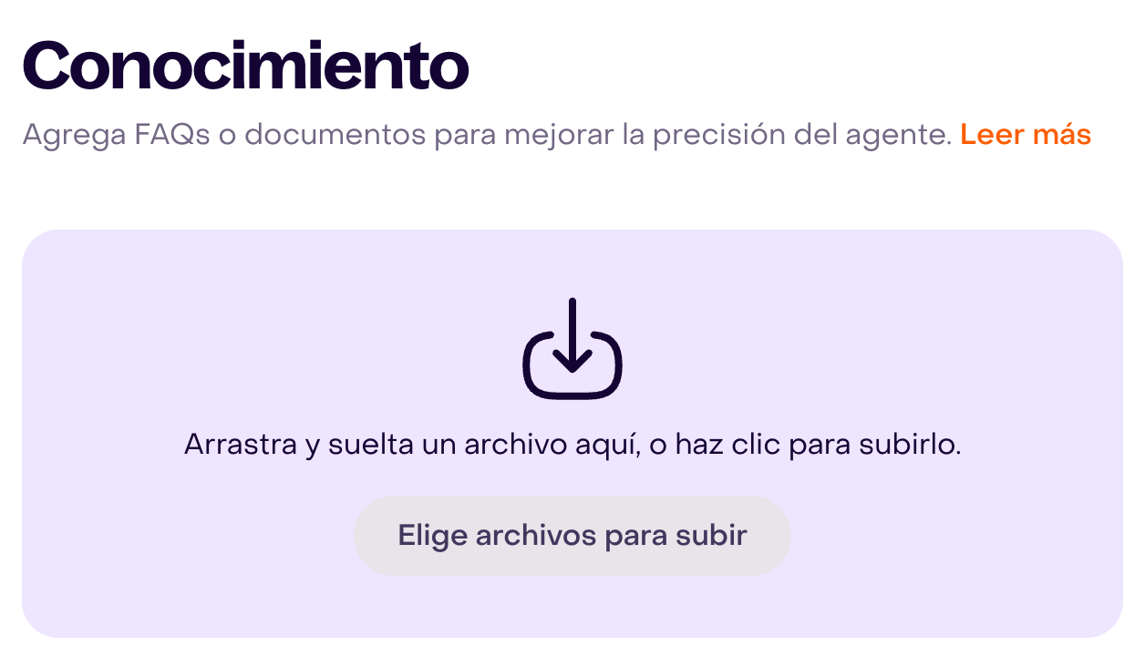 Conocimiento de Custom sin archivo elegido