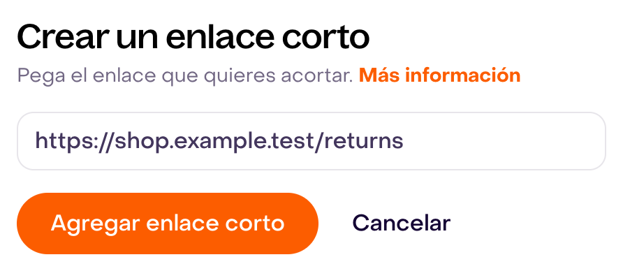 Formulario compartido de enlace con URL ficticia sin agregar